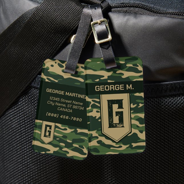 Camouflage Pattern Luggage Tag for Man/Father (Creator Uploaded)