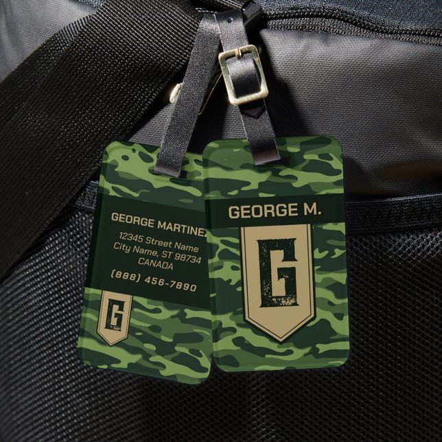 Camouflage Pattern Luggage Tag for Man/Father (Creator Uploaded)