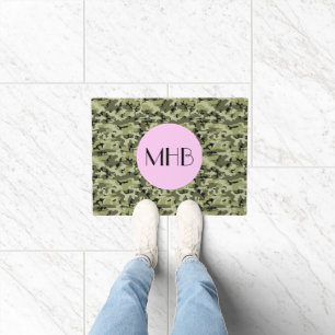 Camouflage Pattern, Military Pattern, Monogram Doormat