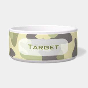 Camouflage   Personalized Dog Dish