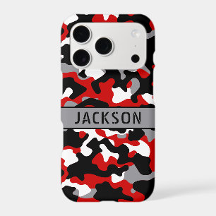 Camouflage personnalisé rouge et noir