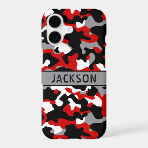 Camouflage personnalisé rouge et noir