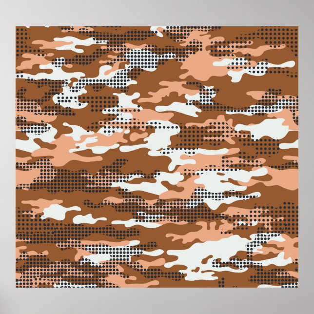 Camouflage Polka Dot: Abstract Seamless. Poster (Front)