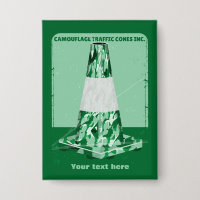 Camouflage rd cone funny traffic cone