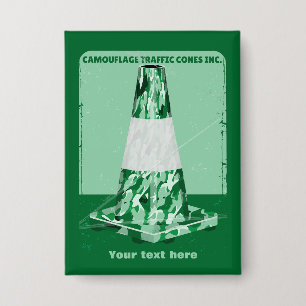 Camouflage rd cone funny traffic cone