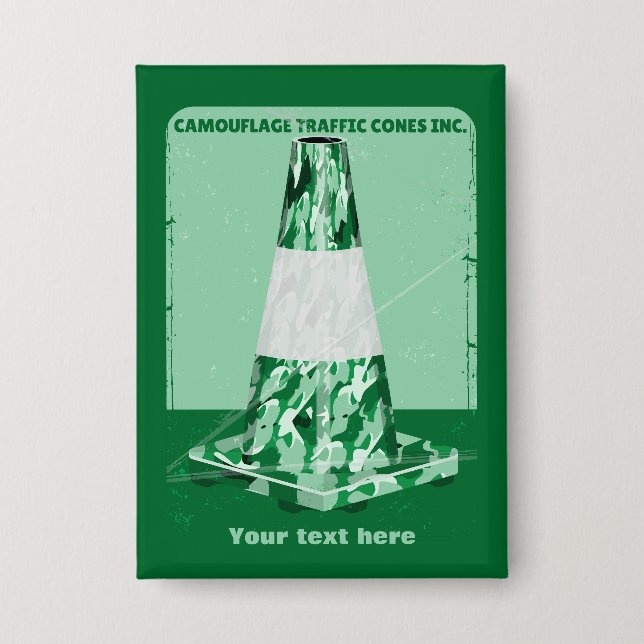 Camouflage rd cone funny traffic cone (Front)