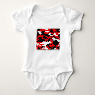 Camouflage Red Patterns Baby Bodysuit