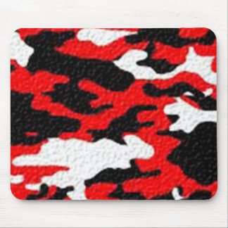 Camouflage Red Patterns Mouse Pad