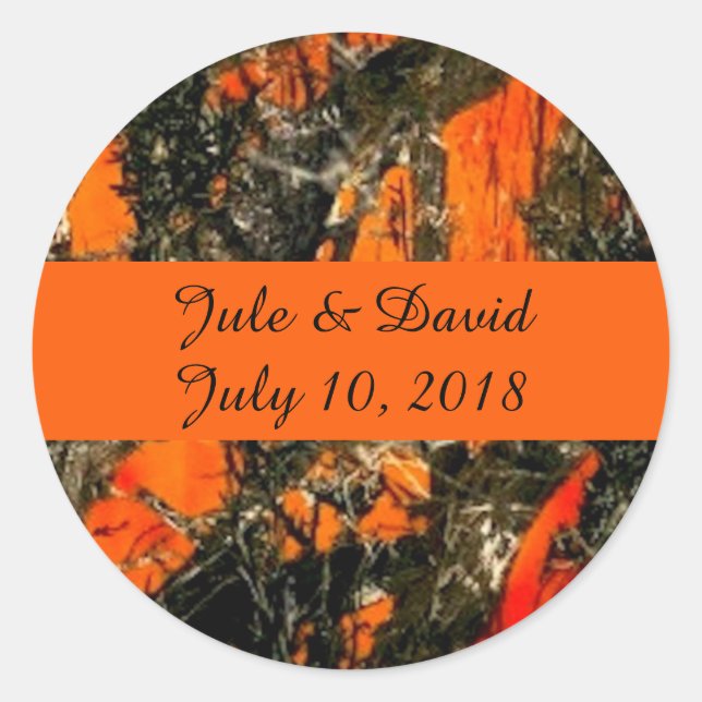 Camouflage Redneck Wedding Sticker (Front)