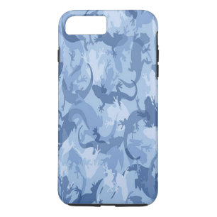 Camouflage Reptile bleu iPhone 7 Coque
