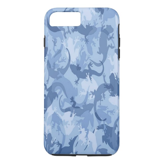 Camouflage Reptile bleu iPhone 7 Coque (Dos)