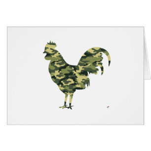Camouflage Rooster Silhouette