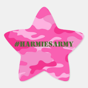 Camouflage rose Bachelorette Stickers Hashtag