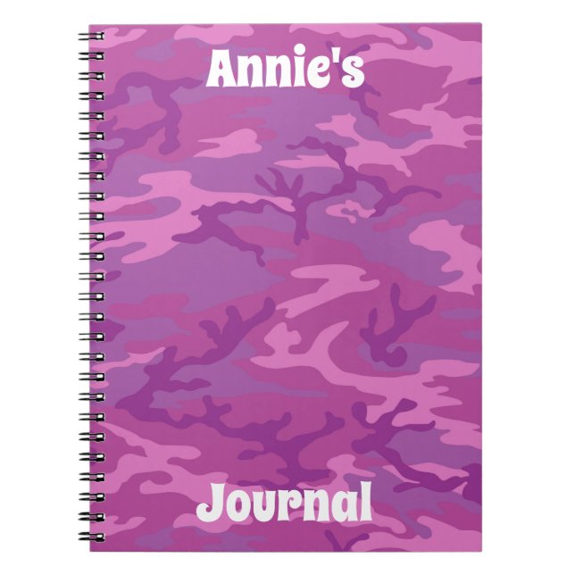 Camouflage rose et violet Journal personnel (Devant)