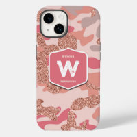 Camouflage Rose Gold Blush Pink Camo Army Pattern 
