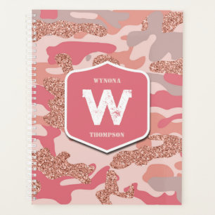 Camouflage Rose Gold Blush Pink Camo Motif de l'ar