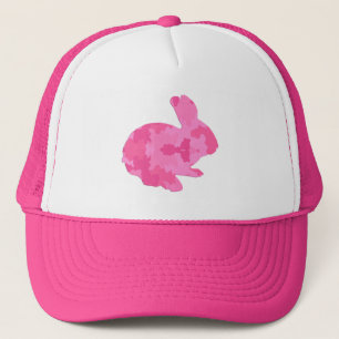 Camouflage rose Silhouette Casquette lapin de Pâqu