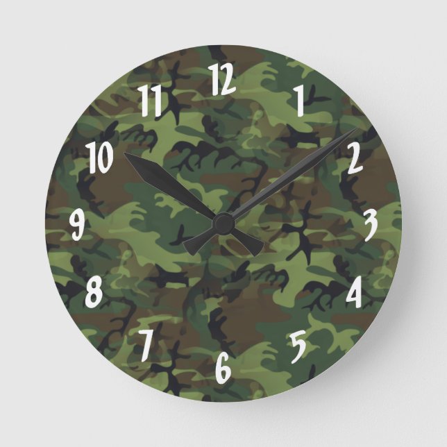 Camouflage Round Clock (Front)