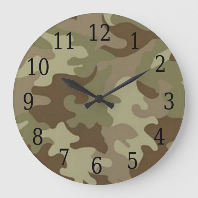 Camouflage Round Clock (Front)