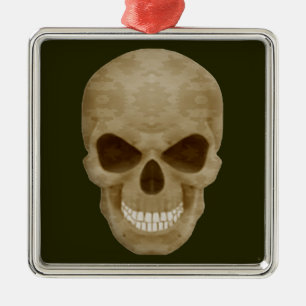 Camouflage Skull Square Ornament