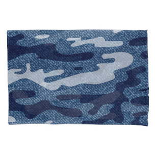 Camouflage Spotted Denim Jeans Pattern Pillowcase