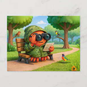 Camouflage Spy Crab Observing Park Surroundings Qu Postcard