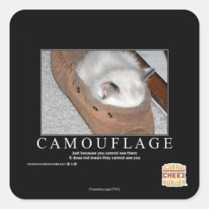 Camouflage Square Sticker