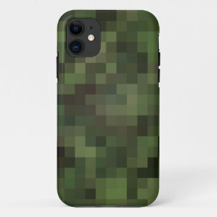 camouflage squared green iPhone 11 case