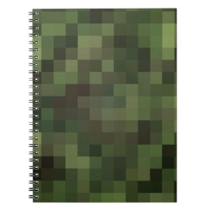 camouflage squared green notebook