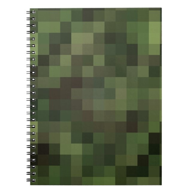 camouflage squared green notebook (Front)