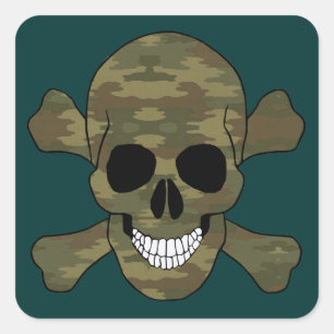 Camouflage Stickers Crâne Et Crossbones