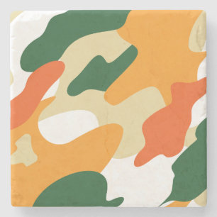camouflage stone coaster