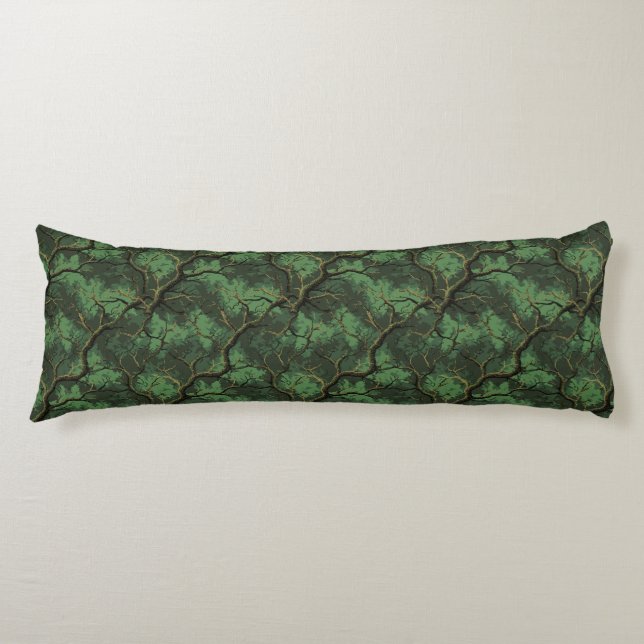 Camouflage Texture Entryway Decor Victorian Matern Body Pillow (Front)