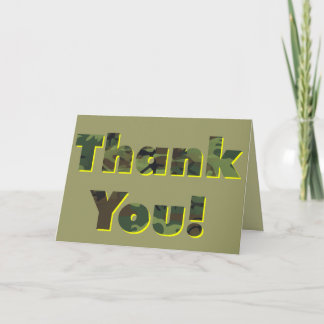 Camouflage Thank You Card