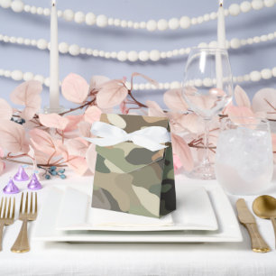 Camouflage Themed Party Tent Favor Box