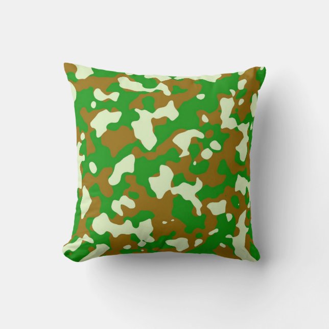 Camouflage vert Coussin décoratif (Recto)