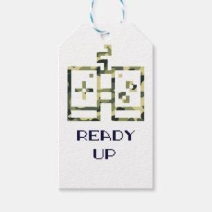 Camouflage Video Game Controller Ready Up Gamer Gift Tags
