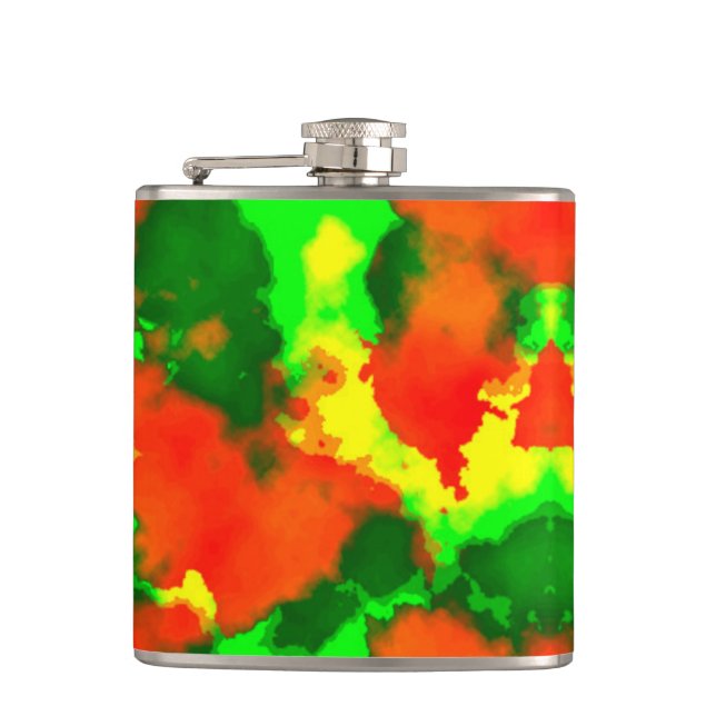 Camouflage Vinyl Wrapped Flask (Front)