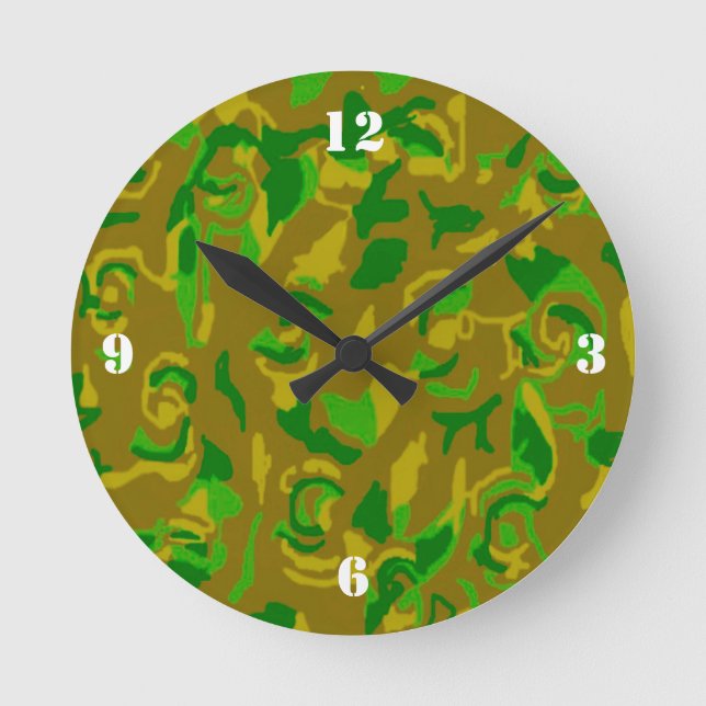 Camouflage Wall Clock (Front)