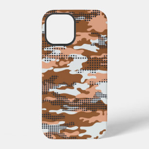 Camouflage wallpaper with polka dots abstract seam iPhone 12 case