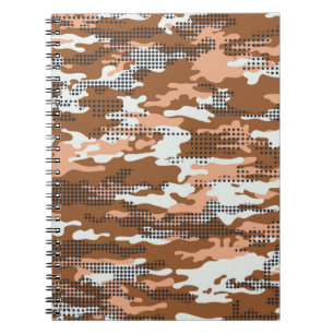 Camouflage wallpaper with polka dots abstract seam notebook