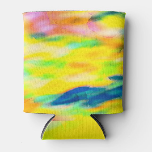 Camouflage Watercolor: Abstract Cloud Illusions Can Cooler (Front)