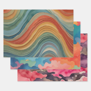 camouflage watercolor wrapping paper sheet