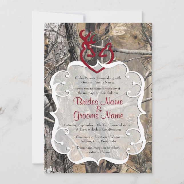 Camouflage Wedding Invitation (Front)