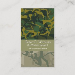 Camouflage Wilderness Environtmentalist Pattern Business Card