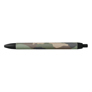 Camouflage Woodland Camo Military Khaki Tan Black Ink Pen