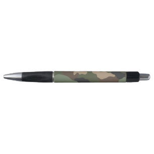 Camouflage Woodland Camo Military Khaki Tan Black Pen
