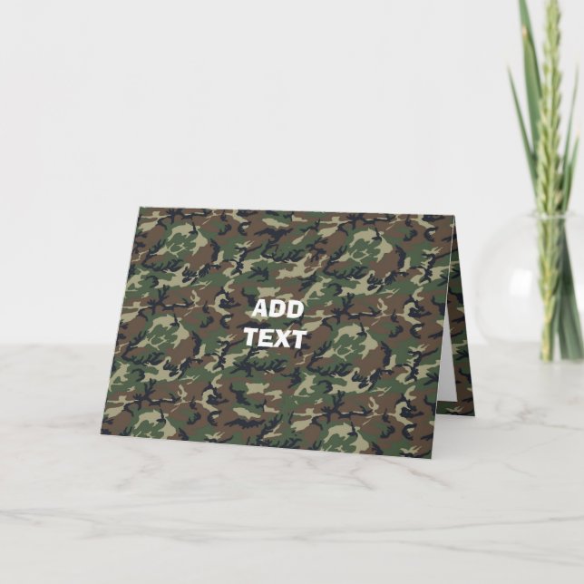Camouflage Woodland Card (Front)