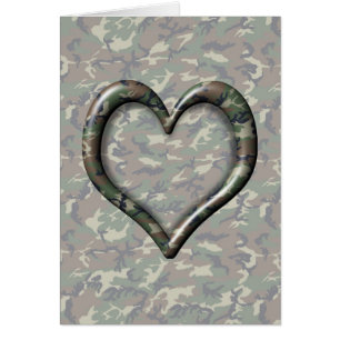Camouflage Woodland Forest Heart sur Camo