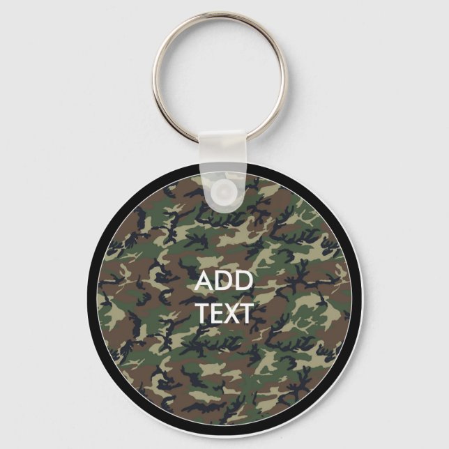 Camouflage Woodland Keychain (Front)